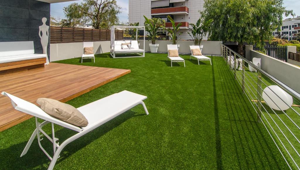 Vallpineda Apartment | Sitges Spaces Garden Paradise 3 bedroom, 3 bathroom, huge PRIVATE garden-terrace, pool- sleeps up to 8