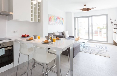 Sitges Town Center Apartment | El Atico Centrico Large Roof Terace