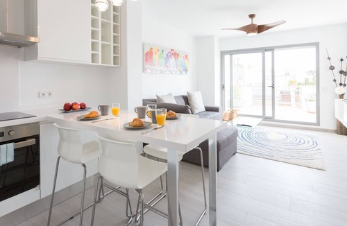 Sitges Town Center Apartment | El Atico Centrico Large Roof Terace